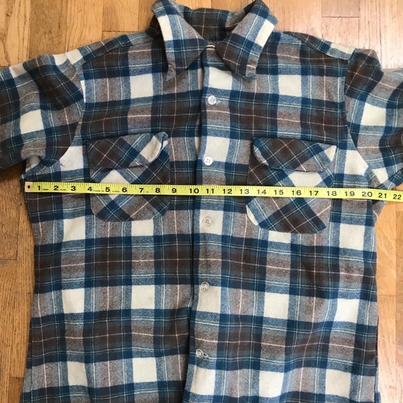 Vintage Men’s Blue Pendleton Shirt - Picture 8 of 11